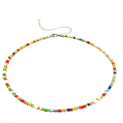 Bohemian Short Handmade Fashion Color Beaded Necklaces