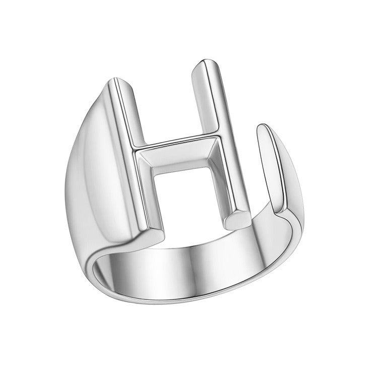 English Letters Female Opening Adjustable Fashion Rings
