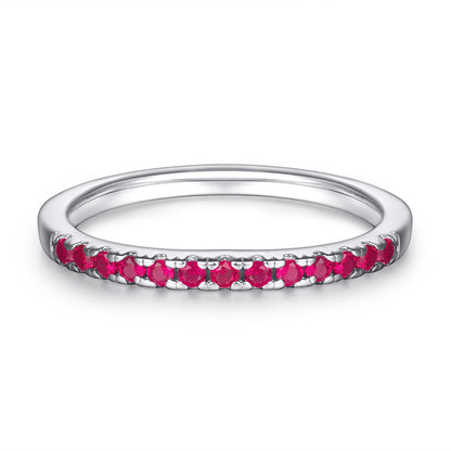 Inlaid Zircon Gang Drill Lettering Index Rings