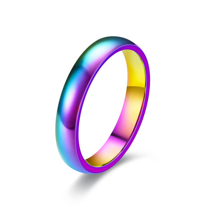 Fashion Mirror Color Rainbow Inside Outside Rings