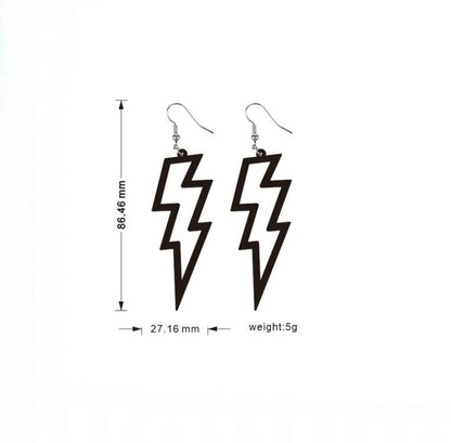 Women's Acrylic Hollow Lightning Ear Simple Stylish Earrings