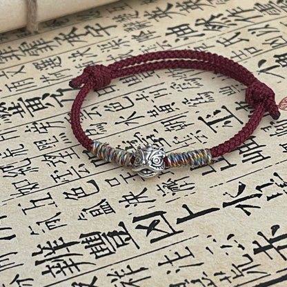 Wrist Chain Wine Red Rope Hand-woven Bracelets