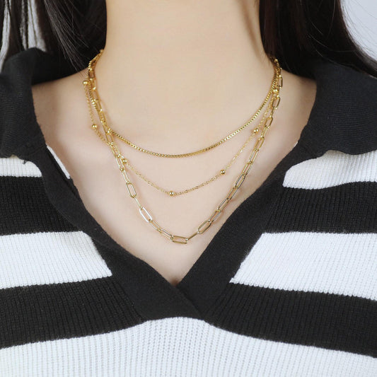 Hip Hop Item Design Stainless Clavicle Necklaces