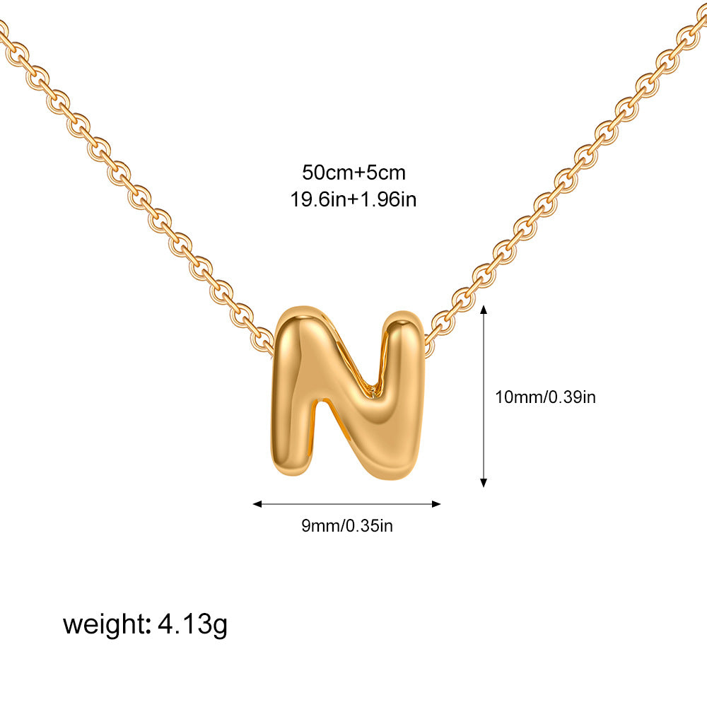 English Letter Simple High-grade Stainless Steel Necklaces