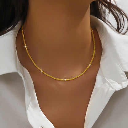 Minimalist Style Elegant High-grade Light Luxury Flash Clavicle Necklaces