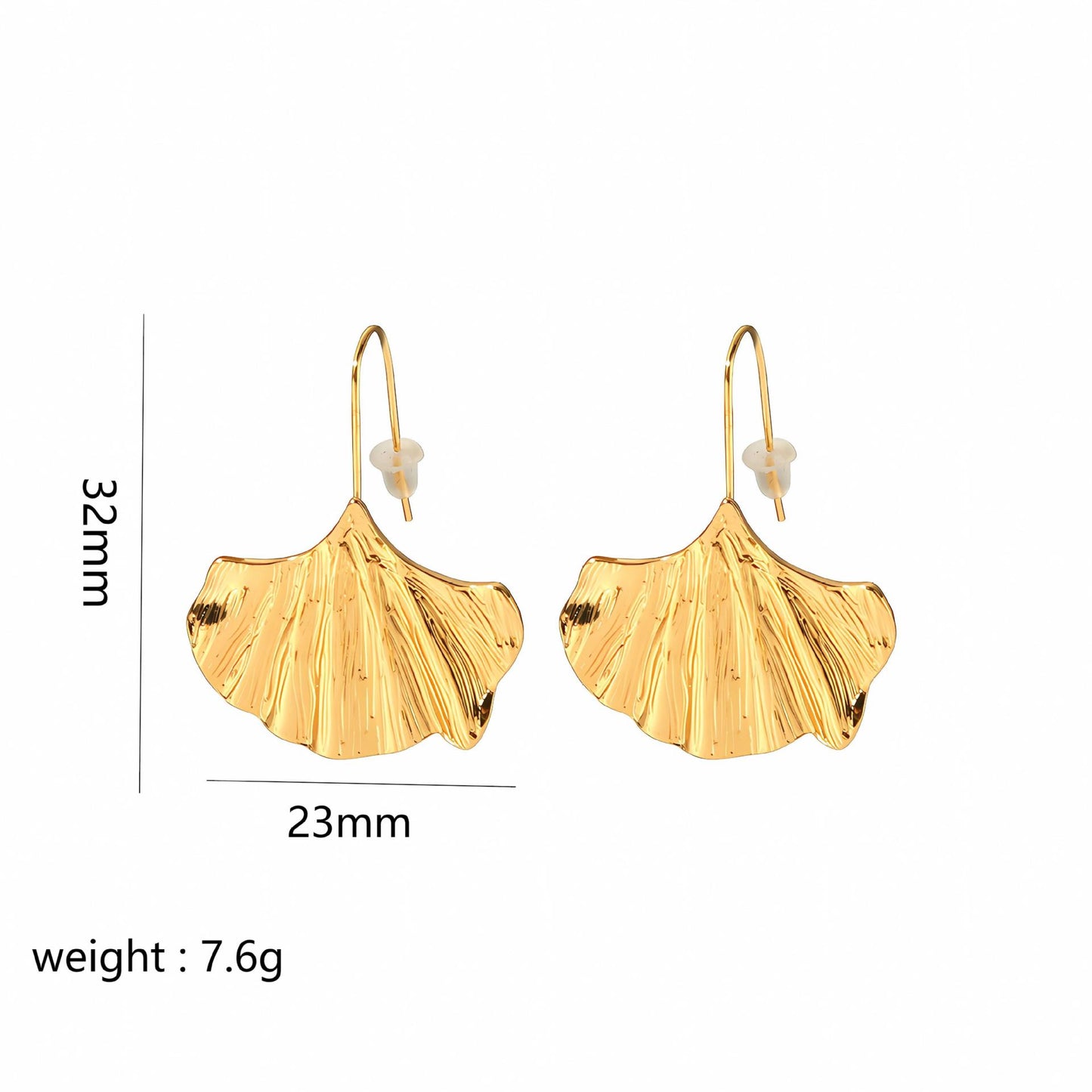 Gold Flower Female Niche Exaggerated Stainless Earrings