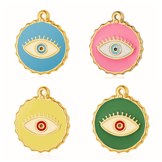 French Style Retro Titanium Steel Palm Pendants