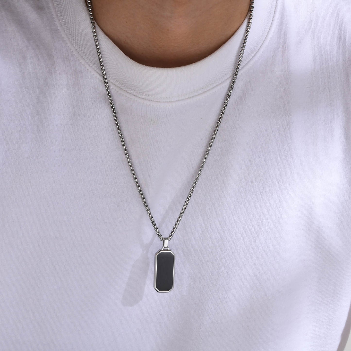 Men's Epoxy Tag Glossy Plain Geometric Simple Can Pendants