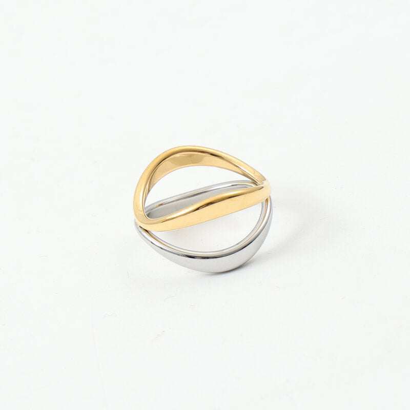 Two-color Color Matching Titanium Steel Gold Bracelets
