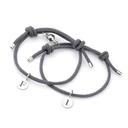 Men's Stainless Steel Twee Constellation Letter Lettering Titanium Magnet Bracelets