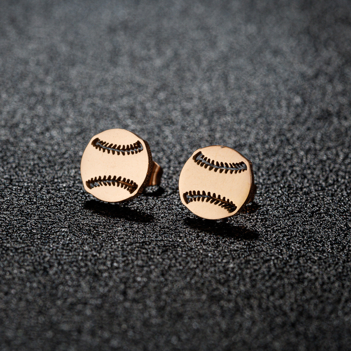 Stainless Steel Football Baseball Rugby Fashion Earrings