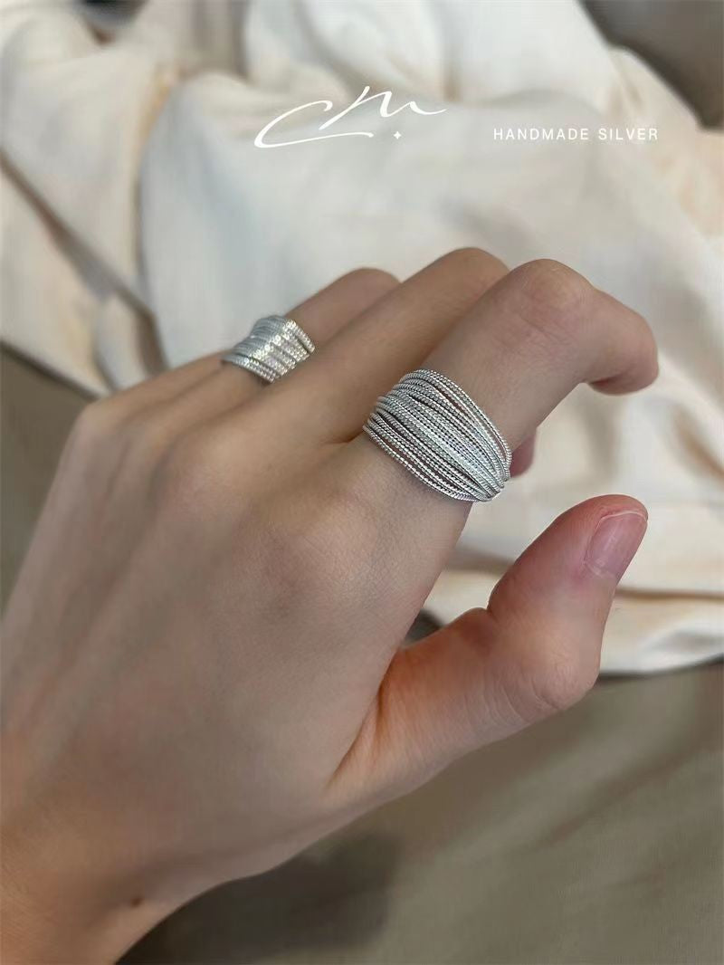 Super Many Lines Design High Sense Rings