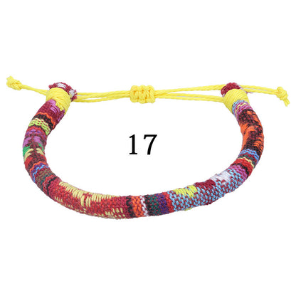 Style Hand Weaving Blue Little Colorful Surfing Bracelets