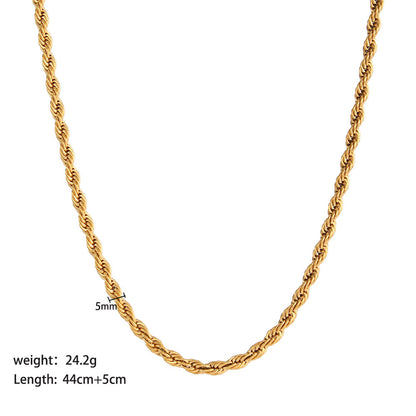 Women's & Men's Stainless Gold Hip Hop Cuban Link Necklaces