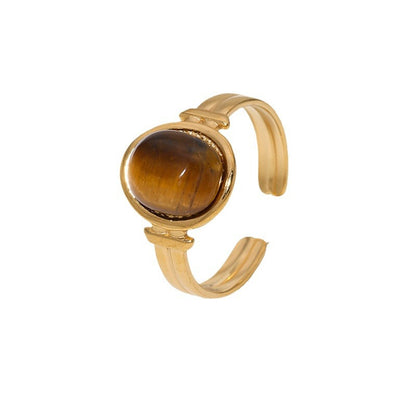 Titanium Steel Open Gold Plated High Sense Rings