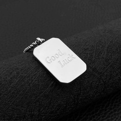 Personalized Square Plate Hipster Fashion Lucky Pendants