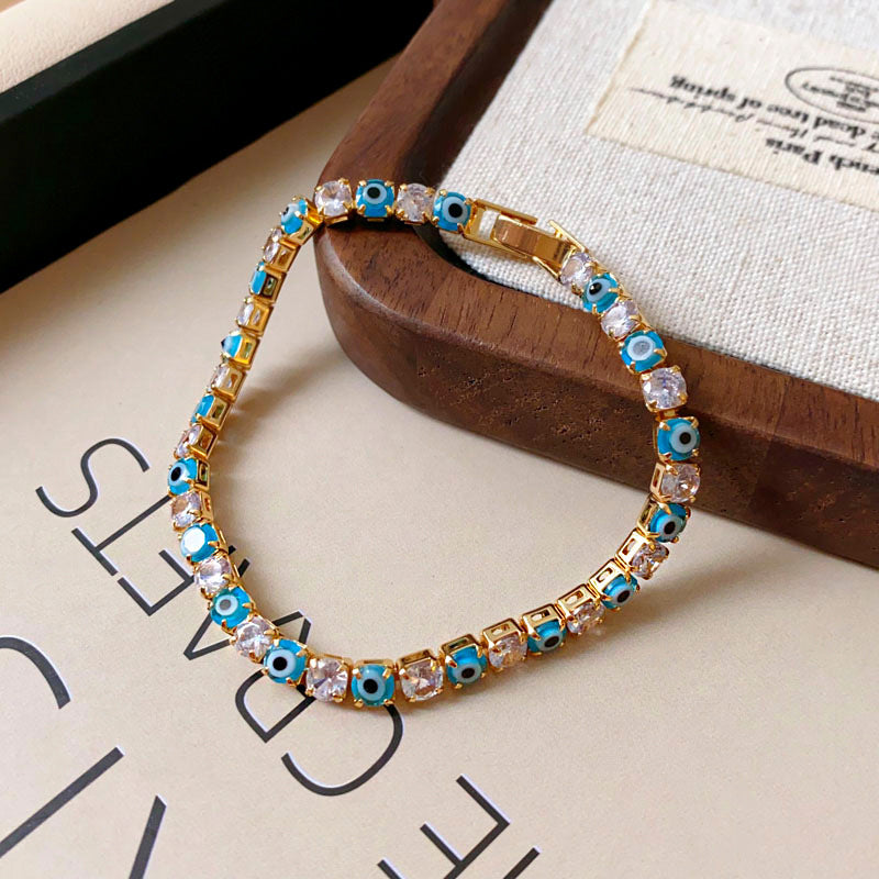 Women's High-grade Light Luxury Zircon Flower Fashion Chinese Valentine's Bracelets