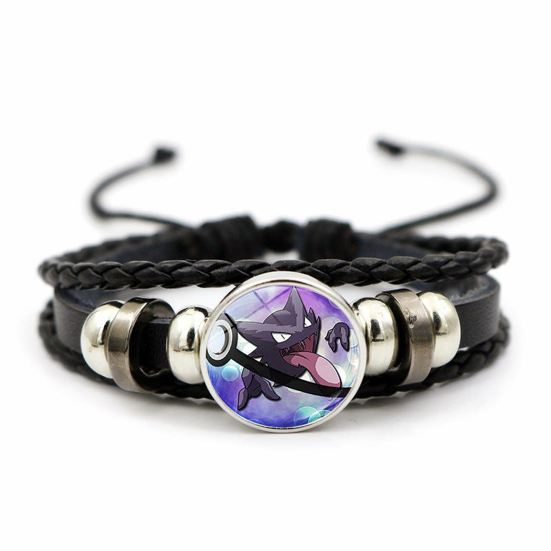 Women's & Men's Leather Time Stone Woven Hand Jewelry Bracelets