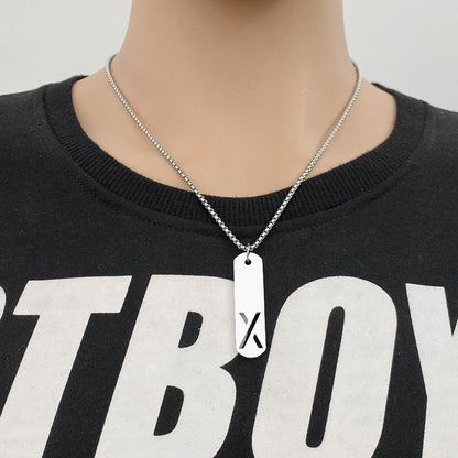 Fashion Titanium Steel Square Hip Hop Pendants