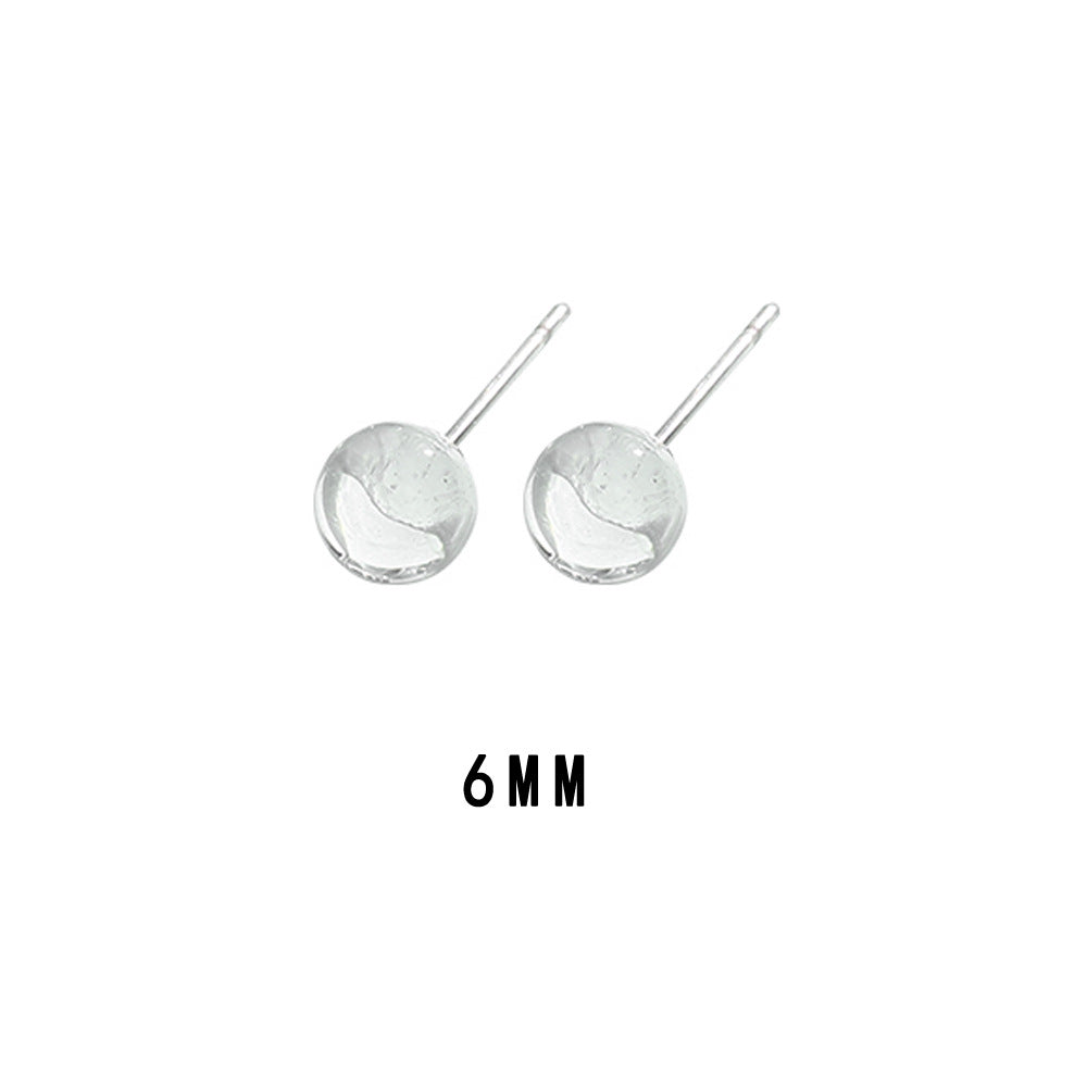 Crystal Ball Simple Temperament Cold Feeling Winter Dew Earrings