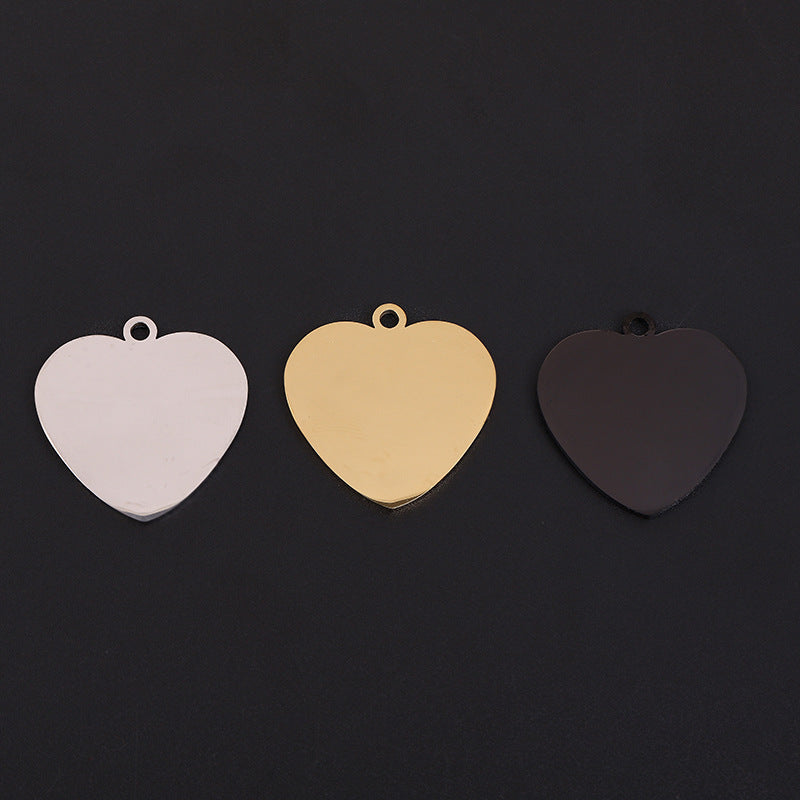 Round Stainless Steel Titanium Ornaments Tag Pendants