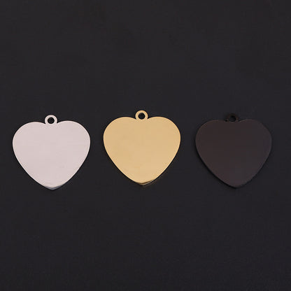 Round Stainless Steel Titanium Ornaments Tag Pendants