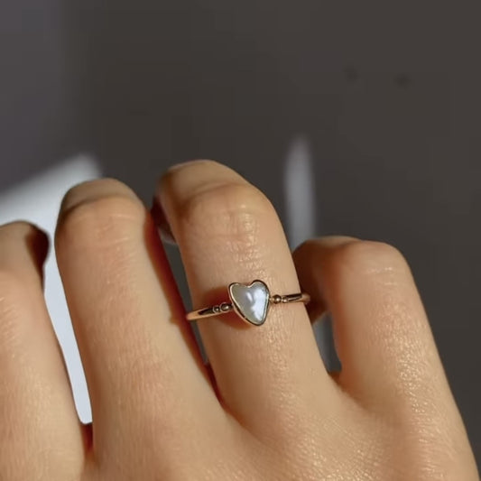 Women's Love Heart-shaped Index Finger Couple Simple Rings