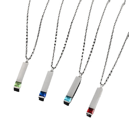 Polished Open Square Column Perfume Bottle Pendants