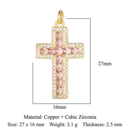 Cross Jade Copper Zircon Ornament Accessories Micro Bracelets