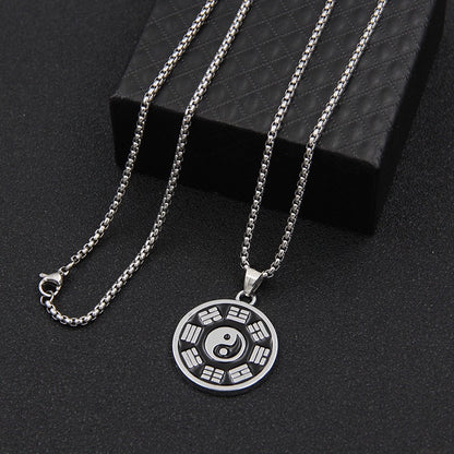 Men's Chain Hip Hop Style Titanium Steel Couple Necklaces