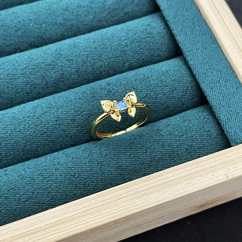 Butterfly Flower Female Design Fashion High Rings