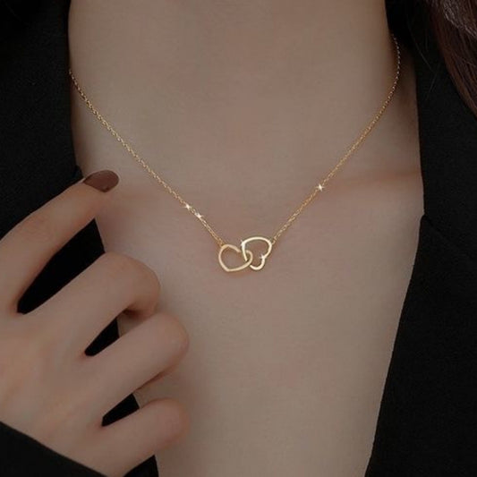 Fashion Valentine's Day Gift Love Simple Cold Style Double Necklaces