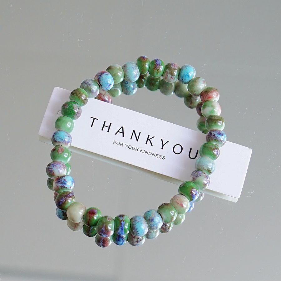 Artistic Idyllic Sweet Gradient Color Beaded Bracelets