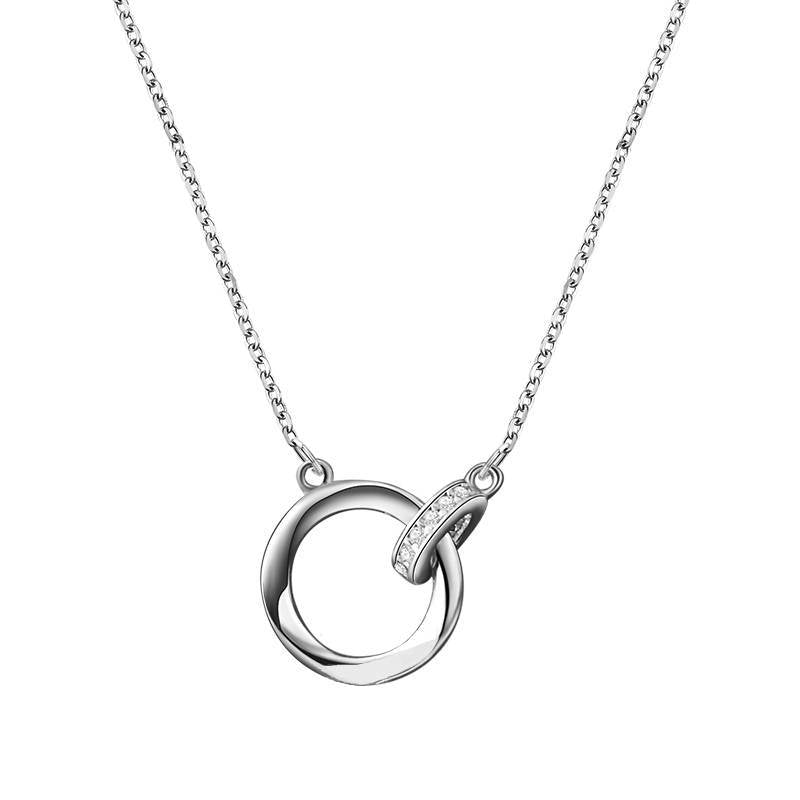 Women's Summer Sterling Sier Mobius Strip High-grade Necklaces