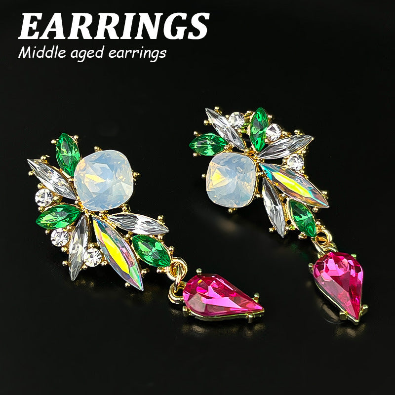 Design Elegant Flower Light Luxury High Earrings