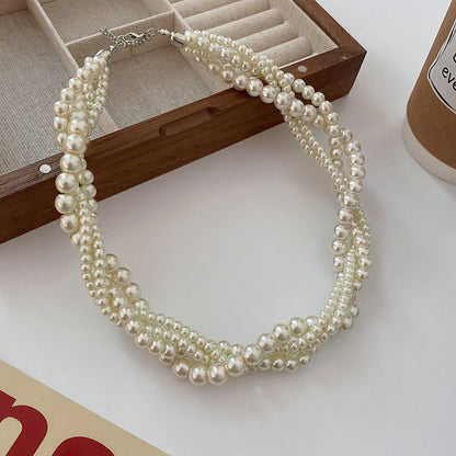 Women's Pearl Retro Easy Matching High-grade Clavicle Chain Special Necklaces