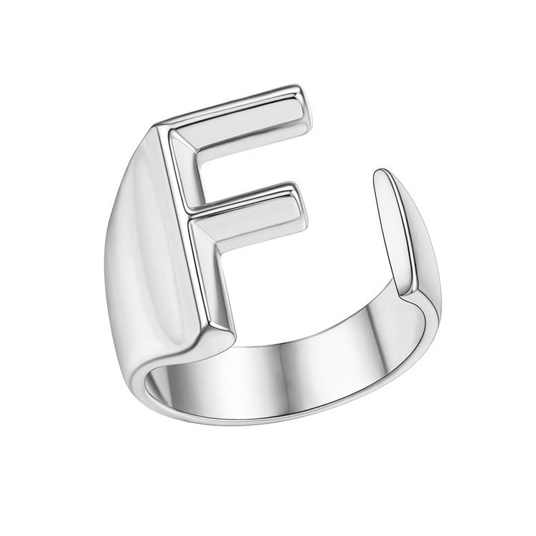 English Letters Female Opening Adjustable Fashion Rings