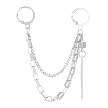 Chain Cold Style Design Alloy Ball Earrings