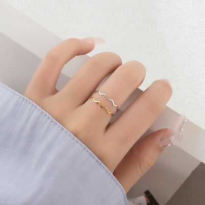 Plated Fine Circle Little Finger Fashion Rings
