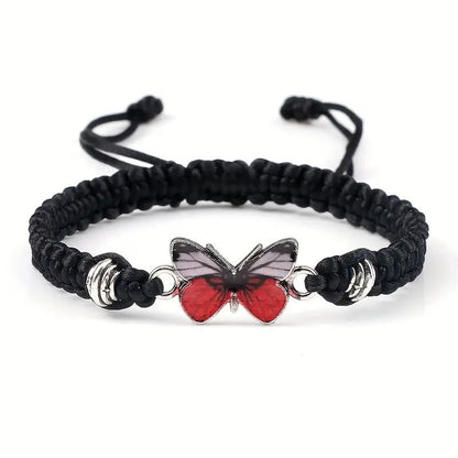Women's Slouchy Butterfly Woven Adjustable Insect Bracelets