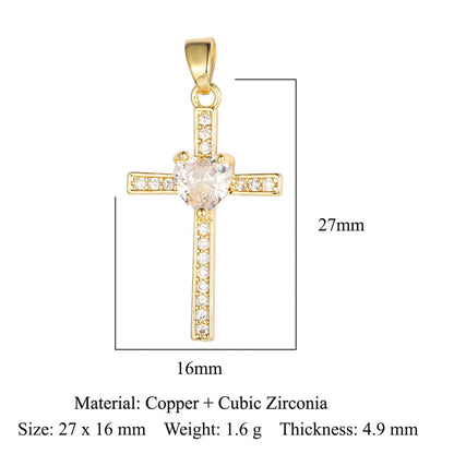 Zirconium Copper Micro Inlaid Zircon Ornament Pendants