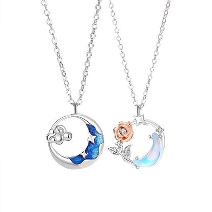 Of Fresh Moonstone Fashion Gold Flower Necklaces