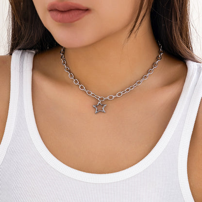 Simple Sweet Cool Titanium Steel Slim Chain Necklaces