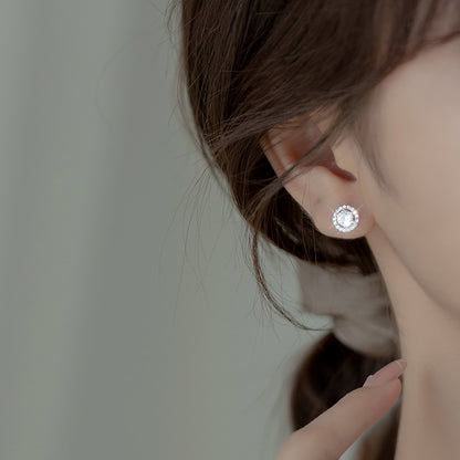 Love Lodge Sier Elegant Korean Style Earrings