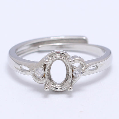 Frame Open Mouth Autumn Copper Alloy Electroplating Sier Rings