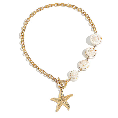 Bohemian Starfish Beaded Mermaid Shell Casual Necklaces