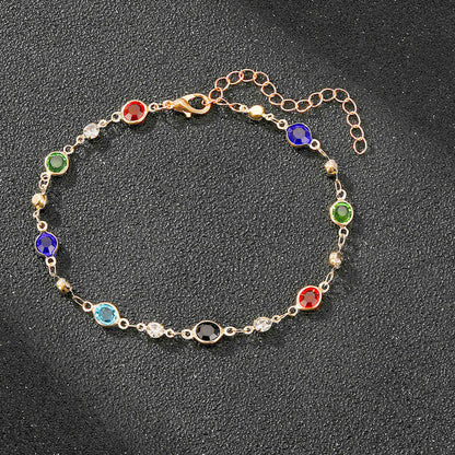 Fashion Ornament Inlaid Gemstone Personalized Accessories Colorful Bracelets