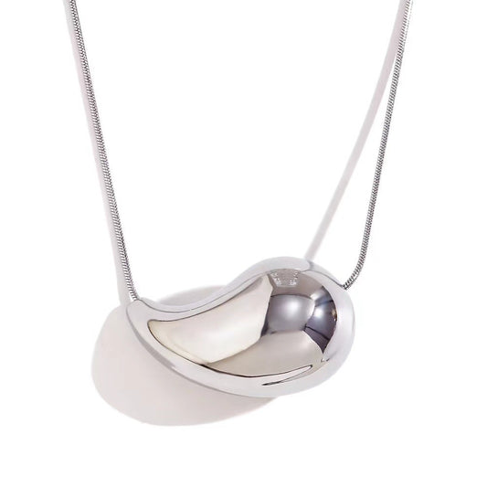 Women's Titanium Steel Hollow Water Drop For Necklaces