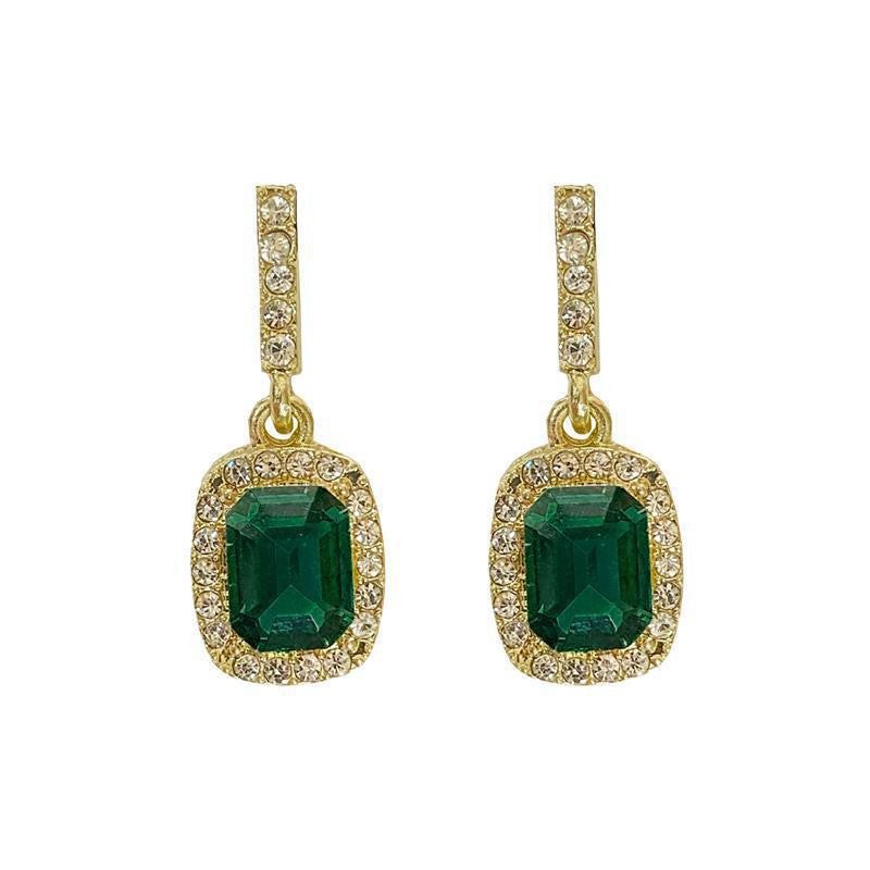 Green Fresh Light Luxury High-grade Fashionable Earrings