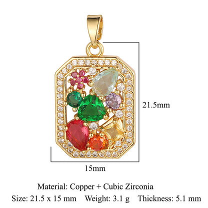 Luxury Color Zirconium Leaves Flower Four-leaf Clover Grape Cherry Necklaces